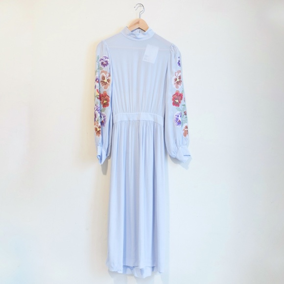 & Other Stories Dresses & Skirts - Floral Embroidered Light Blue Dress